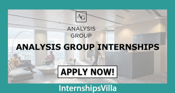 Analysis Group Internship Open Positions for Students